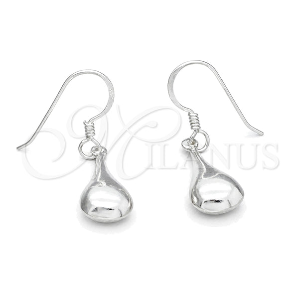 Sterling Silver Long Earring, Hollow Design, Polished, Silver Finish, 02.392.0032