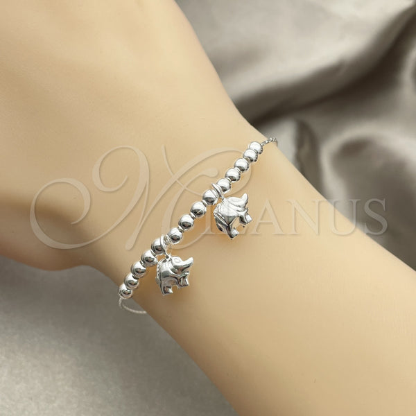 Sterling Silver Bracelet — Charm Bracelet Elephant Design Polished 03. 7 Inches — alternate product view — SKU 151751 | Plata 925 brazalete — Charm Bracelet Elephant diseño pulido 03. 7 Inches — SKU 151751