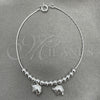 Sterling Silver Charm Bracelet, Elephant Design, Polished, Silver Finish, 03.409.0002.07 (7 Inches Length)