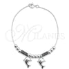 Sterling Silver Charm Bracelet, Dolphin Design, Polished, Silver Finish, 03.409.0003.07 (7 Inches Length)