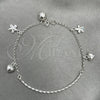 Sterling Silver Charm Bracelet, Heart Design, Polished, Silver Finish, 03.409.0004.07 (7 Inches Length)