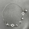 Sterling Silver Charm Bracelet, Heart Design, Polished, Silver Finish, 03.409.0005.07 (7 Inches Length)