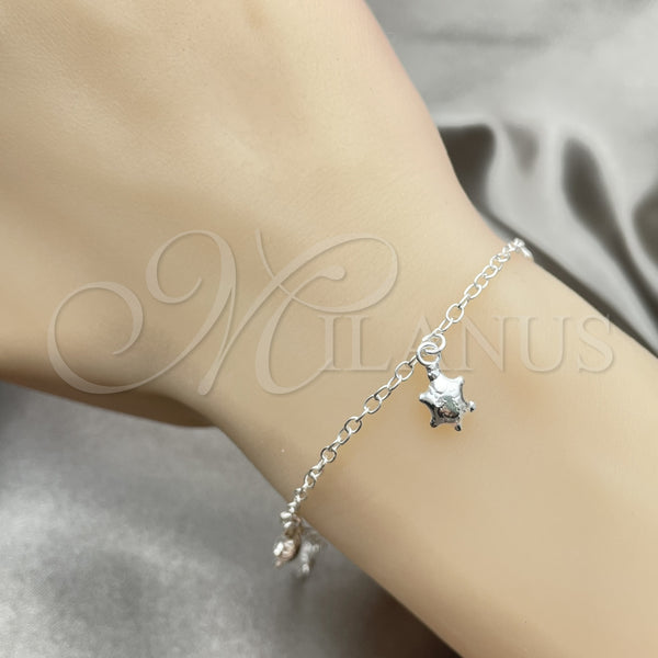 Sterling Silver Bracelet — Charm Bracelet Turtle Design Polished 03. 7 Inches — alternate product view — SKU 151755 | Plata 925 brazalete — Charm Bracelet Turtle diseño pulido 03. 7 Inches — SKU 151755
