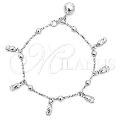 Plateada Plata Esterlina Pulsera, vista principal del producto de Plata 925 por Mayoreo, vista principal del producto