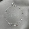 Sterling Silver Charm Bracelet, Dolphin Design, Polished, Silver Finish, 03.409.0011.07 (7 Inches Length)
