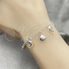 Sterling Silver Charm Bracelet, Dolphin Design, Polished, Silver Finish, 03.409.0014.07 (7 Inches Length)