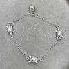 Sterling Silver Charm Bracelet, Turtle Design, Polished, Silver Finish, 03.409.0016.07 (7 Inches Length)