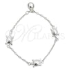 Sterling Silver Charm Bracelet, Turtle Design, Polished, Silver Finish, 03.409.0016.07 (7 Inches Length)
