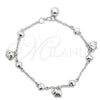 Sterling Silver Charm Bracelet, Elephant Design, Polished, Silver Finish, 03.409.0017.07 (7 Inches Length)