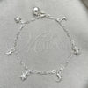 Sterling Silver Charm Bracelet, Dolphin Design, Polished, Silver Finish, 03.409.0018.07 (7 Inches Length)