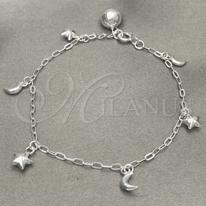 Sterling Silver Bracelet — Charm Bracelet Dolphin Design Polished 03. 7 Inches — main product view — SKU 151767 | Plata 925 brazalete — Charm Bracelet Dolphin diseño pulido 03. 7 Inches — SKU 151767