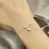 Sterling Silver Charm Bracelet, Star Design, Polished, Silver Finish, 03.409.0019.07 (7 Inches Length)