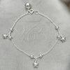 Sterling Silver Charm Bracelet, Star Design, Polished, Silver Finish, 03.409.0019.07 (7 Inches Length)