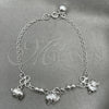 Sterling Silver Charm Bracelet, Elephant Design, Polished, Silver Finish, 03.409.0020.07 (7 Inches Length)