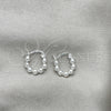 Sterling Silver Small Hoop, Ball Design, Polished, Silver Finish, 02.409.0002.10