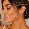 Sterling Silver Small Hoop, Ball Design, Polished, Silver Finish, 02.409.0003.15