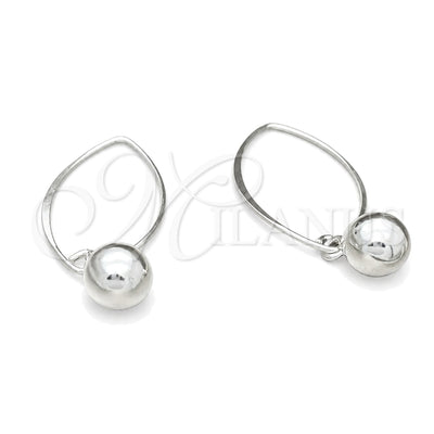 Sterling Silver Long Earring, Ball Design, Polished, Silver Finish, 02.409.0005.08 for wholesale, main product view
