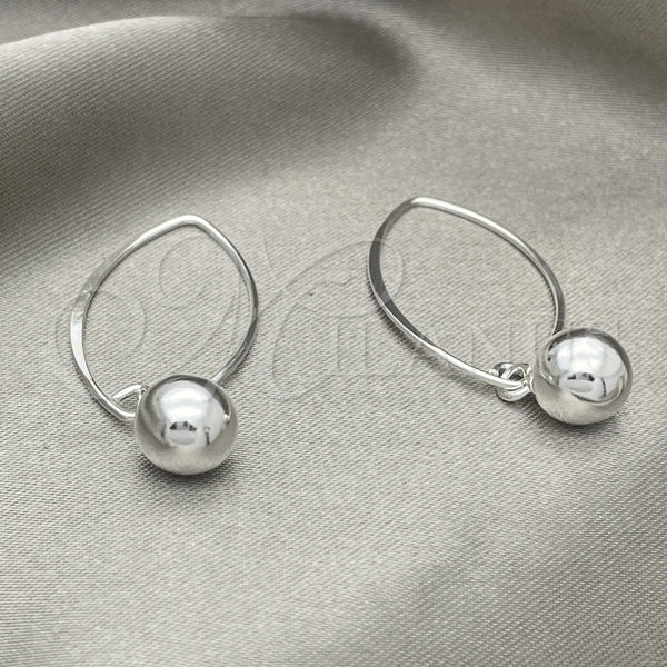 Sterling Silver Ring — Long Earring Ball Design Polished 02. — main product view — SKU 151795 | Plata 925 anillo — Long Earring Ball diseño pulido 02. — SKU 151795
