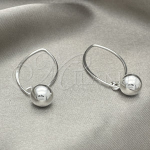 Sterling Silver Ring — Long Earring Ball Design Polished 02. — main product view — SKU 151795 | Plata 925 anillo — Long Earring Ball diseño pulido 02. — SKU 151795