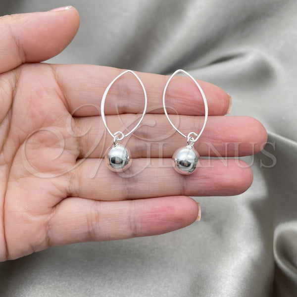 Sterling Silver Ring — Long Earring Ball Design Polished 02. — alternate product view — SKU 151796 | Plata 925 anillo — Long Earring Ball diseño pulido 02. — SKU 151796