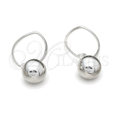 Sterling Silver Long Earring, Ball Design, Polished, Silver Finish, 02.409.0005.10 for wholesale, main product view