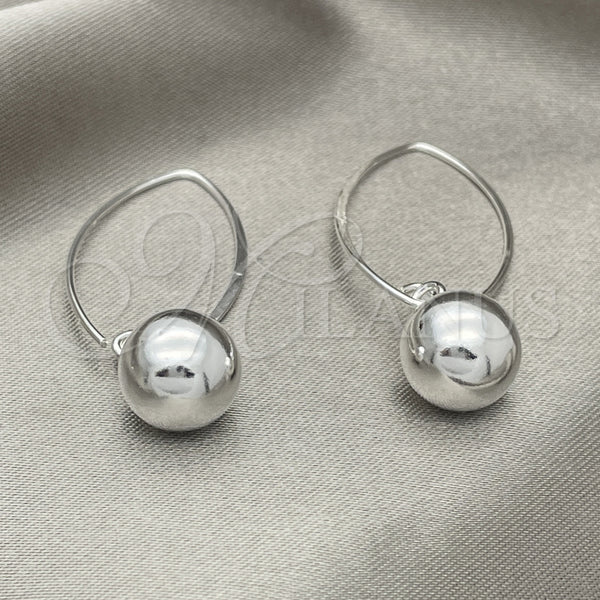 Sterling Silver Ring — Long Earring Ball Design Polished 02. — main product view — SKU 151796 | Plata 925 anillo — Long Earring Ball diseño pulido 02. — SKU 151796