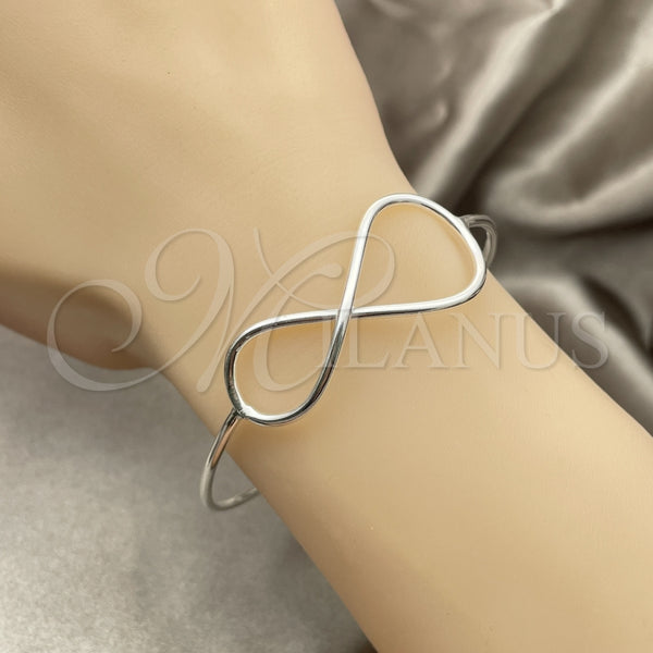 Sterling Silver Jewelry — Individual Bangle Infinite Design Polished 07. 04 MM — alternate product view — SKU 151798 | Plata 925 joyería — Individual Bangle Infinite diseño pulido 07. 04 MM — SKU 151798