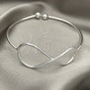 Sterling Silver Individual Bangle, Infinite Design, Polished, Silver Finish, 07.409.0002 (04 MM Thickness, One size fits all)