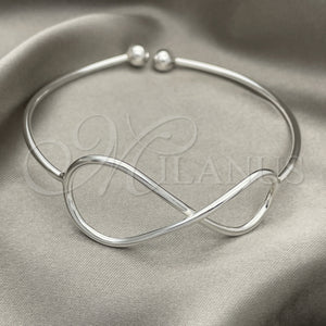 Sterling Silver Jewelry — Individual Bangle Infinite Design Polished 07. 04 MM — main product view — SKU 151798 | Plata 925 joyería — Individual Bangle Infinite diseño pulido 07. 04 MM — SKU 151798