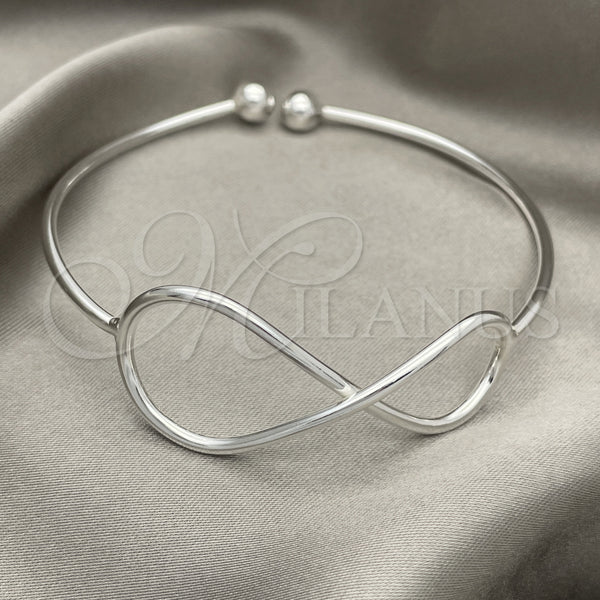 Sterling Silver Jewelry — Individual Bangle Infinite Design Polished 07. 04 MM — main product view — SKU 151798 | Plata 925 joyería — Individual Bangle Infinite diseño pulido 07. 04 MM — SKU 151798