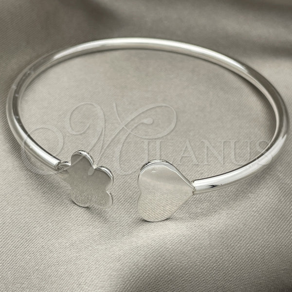 Sterling Silver Jewelry — Individual Bangle Heart Design Polished 07. 04 MM — main product view — SKU 151803 | Plata 925 joyería — Individual Bangle corazón diseño pulido 07. 04 MM — SKU 151803