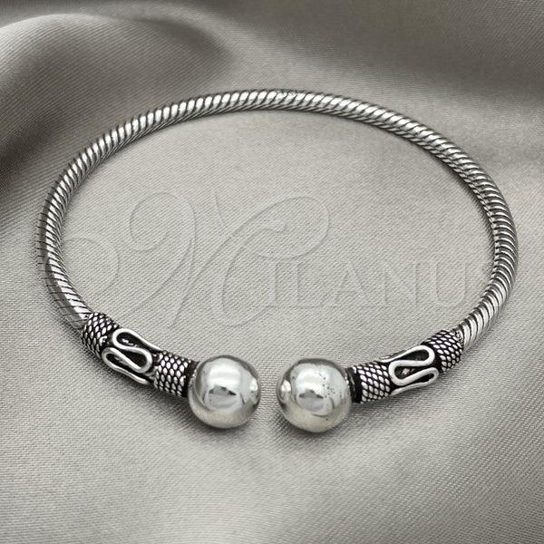 Sterling Silver Jewelry — Individual Bangle Ball Design Polished 07. 04 MM — main product view — SKU 151805 | Plata 925 joyería — Individual Bangle Ball diseño pulido 07. 04 MM — SKU 151805