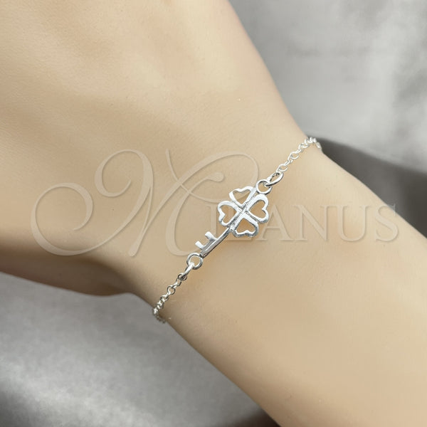 Sterling Silver Bracelet — Fancy Bracelet key Design Polished 03. 7 Inches — alternate product view — SKU 151810 | Plata 925 brazalete — elegante Bracelet key diseño pulido 03. 7 Inches — SKU 151810