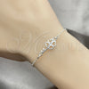 Sterling Silver Fancy Bracelet, key Design, Polished, Silver Finish, 03.392.0023.07 (7 Inches Length)