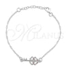 Sterling Silver Fancy Bracelet, key Design, Polished, Silver Finish, 03.392.0023.07 (7 Inches Length)
