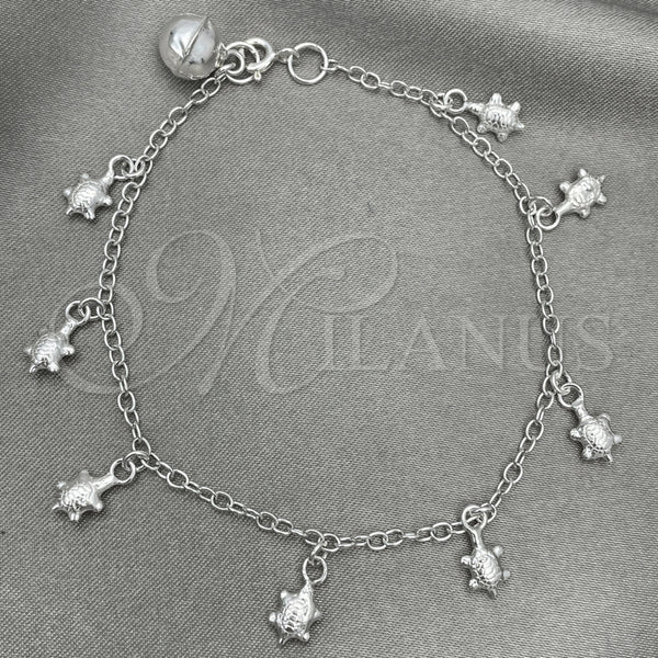Sterling Silver Bracelet — Charm Bracelet Turtle Design Polished 03. 7 Inches — main product view — SKU 151816 | Plata 925 brazalete — Charm Bracelet Turtle diseño pulido 03. 7 Inches — SKU 151816