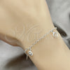 Sterling Silver Charm Bracelet, Sun Design, Polished, Silver Finish, 03.397.0010.07 (01 MM Thickness, 7 Inches Length)