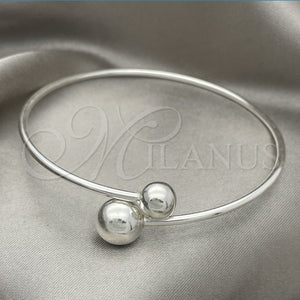 Sterling Silver Jewelry — Individual Bangle Ball Design Polished 07. 10 MM — main product view — SKU 151821 | Plata 925 joyería — Individual Bangle Ball diseño pulido 07. 10 MM — SKU 151821