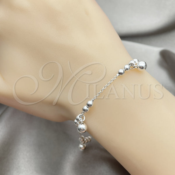 Sterling Silver Bracelet — Fancy Bracelet Ball Design Polished 03. 7 Inches — alternate product view — SKU 151824 | Plata 925 brazalete — elegante Bracelet Ball diseño pulido 03. 7 Inches — SKU 151824