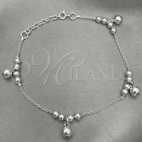 Sterling Silver Bracelet — Fancy Bracelet Ball Design Polished 03. 7 Inches — main product view — SKU 151824 | Plata 925 brazalete — elegante Bracelet Ball diseño pulido 03. 7 Inches — SKU 151824