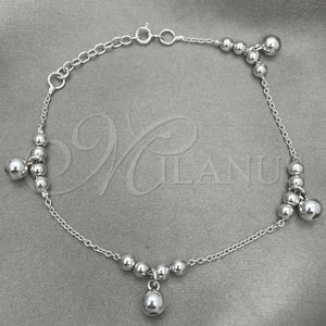 Sterling Silver Bracelet — Fancy Bracelet Ball Design Polished 03. 7 Inches — main product view — SKU 151824 | Plata 925 brazalete — elegante Bracelet Ball diseño pulido 03. 7 Inches — SKU 151824