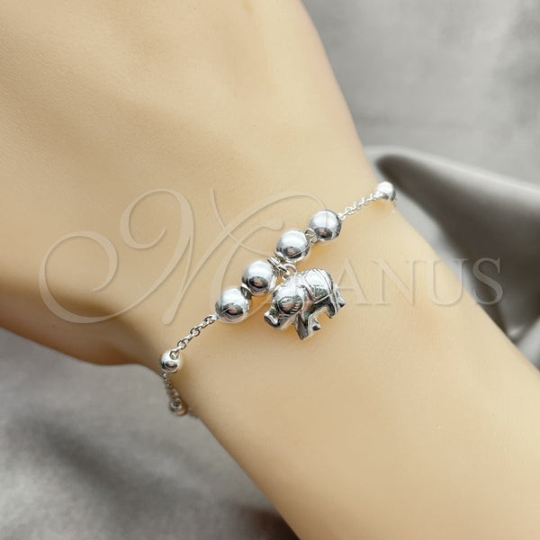 Sterling Silver Bracelet — Charm Bracelet Elephant Design Polished 03. 7 Inches — alternate product view — SKU 151825 | Plata 925 brazalete — Charm Bracelet Elephant diseño pulido 03. 7 Inches — SKU 151825