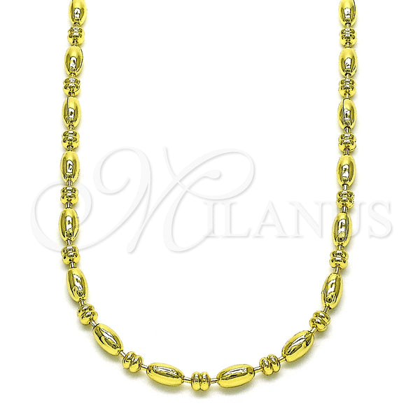 Oro Laminado Fancy Necklace, Gold Filled Style Ball Design, Polished, Golden Finish, 04.341.0103.16 (03 MM Thickness, 16 Inches Length)