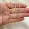 Oro Laminado Basic Necklace, Gold Filled Style Rope Design, Polished, Golden Finish, 04.341.0105.18 (02 MM Thickness, 18 Inches Length)