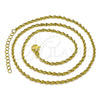 Oro Laminado Basic Necklace, Gold Filled Style Rope Design, Polished, Golden Finish, 04.341.0105.18 (02 MM Thickness, 18 Inches Length)