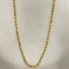 Oro Laminado Basic Necklace, Gold Filled Style Rope Design, Polished, Golden Finish, 04.341.0105.18 (02 MM Thickness, 18 Inches Length)
