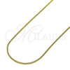Oro Laminado Basic Necklace, Gold Filled Style Box Design, Polished, Golden Finish, 04.341.0106.16 (01 MM Thickness, 16 Inches Length)