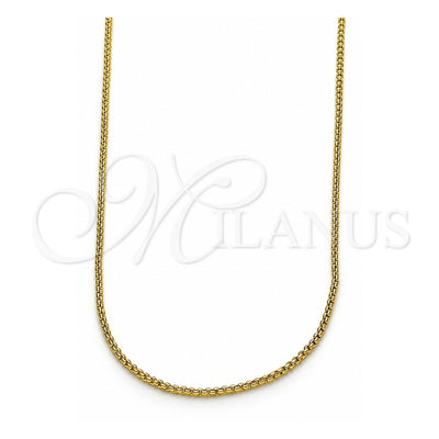Oro Laminado Basic Necklace, Gold Filled Style Box Design, Polished, Golden Finish, 04.341.0106.16 (01 MM Thickness, 16 Inches Length)