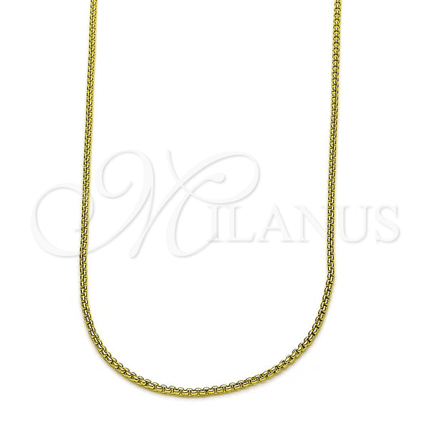 Gold Filled Necklace — Basic Necklace Box Design Polished 04. 01 MM — main product view — SKU 151875 | Oro Laminado collar — básico Necklace Box diseño pulido 04. 01 MM — SKU 151875