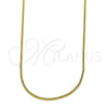 Oro Laminado Basic Necklace, Gold Filled Style Box Design, Polished, Golden Finish, 04.341.0106.16 (01 MM Thickness, 16 Inches Length)